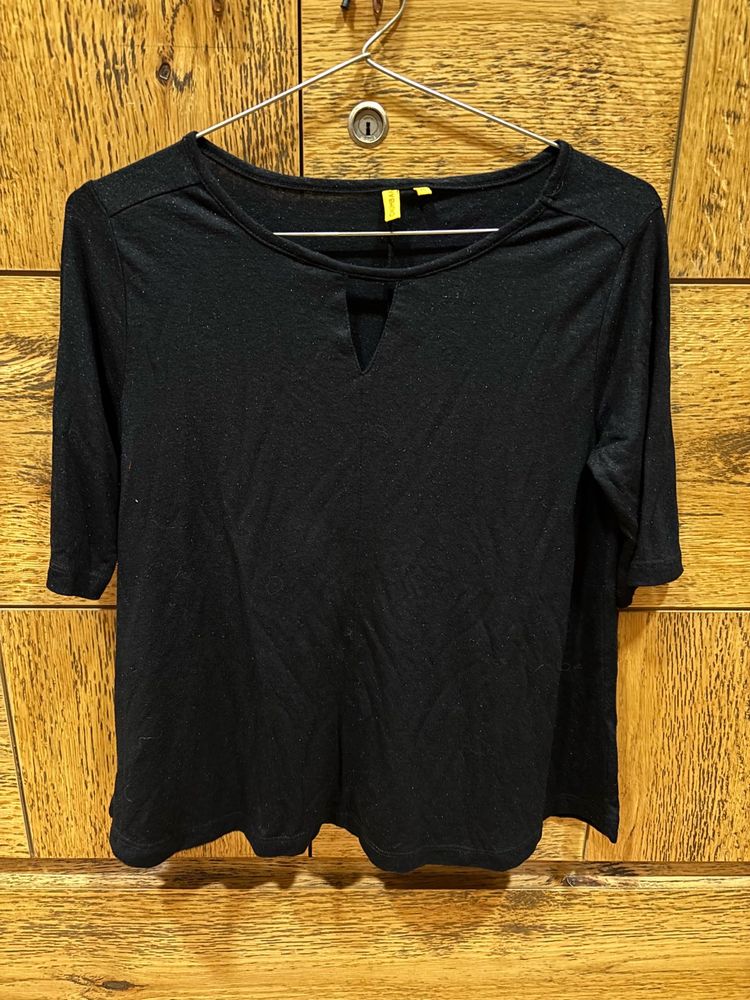 Stylish shiny Black Tunic Top