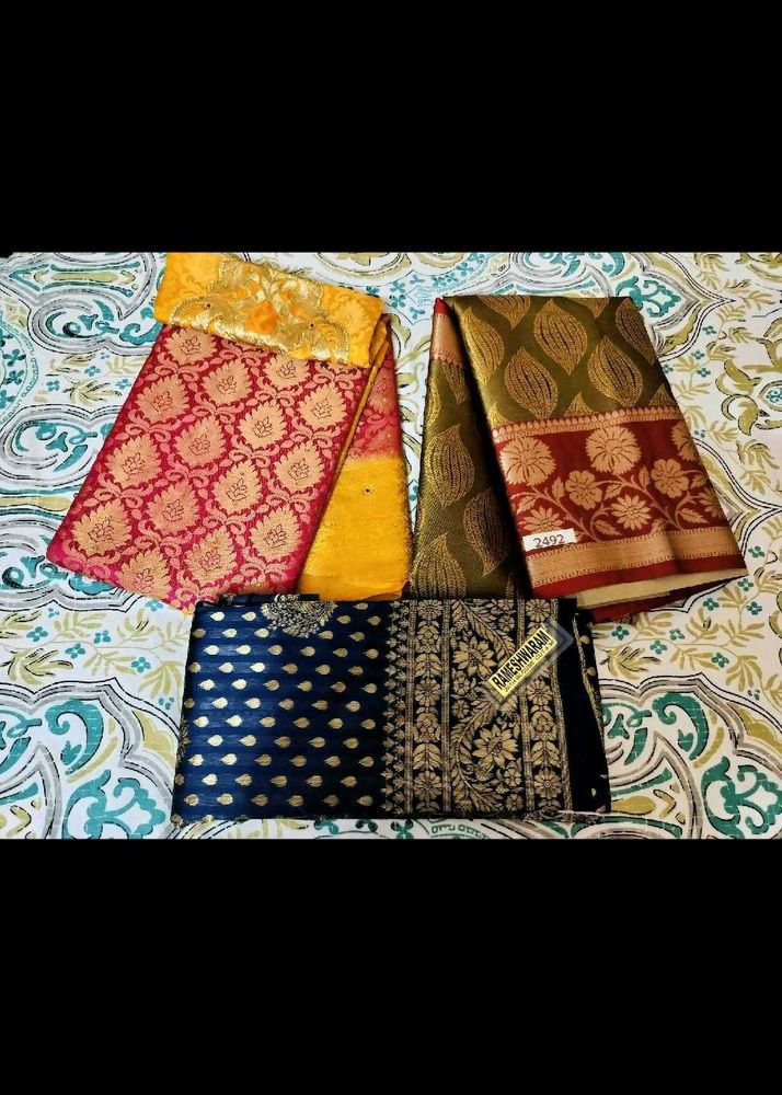 unused Beautiful Silk Sarees Collection