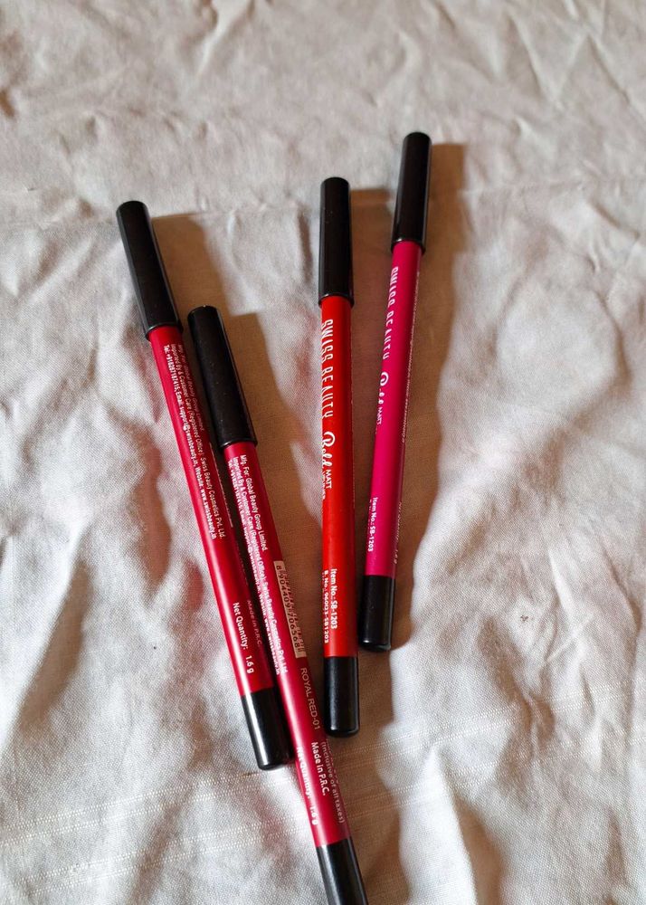 Swiss Beauty bold matt Lip Liners - 4 Pack