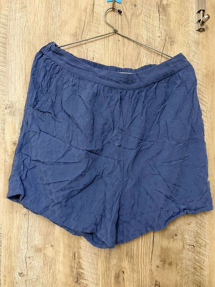 Stylish Blue Textured Shorts