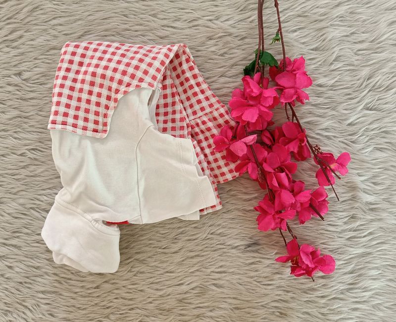 Baby Go White and Red Frock (Girls)