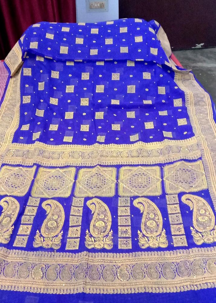 New Party Wear Saree With Blouse Purple Colour 💜
