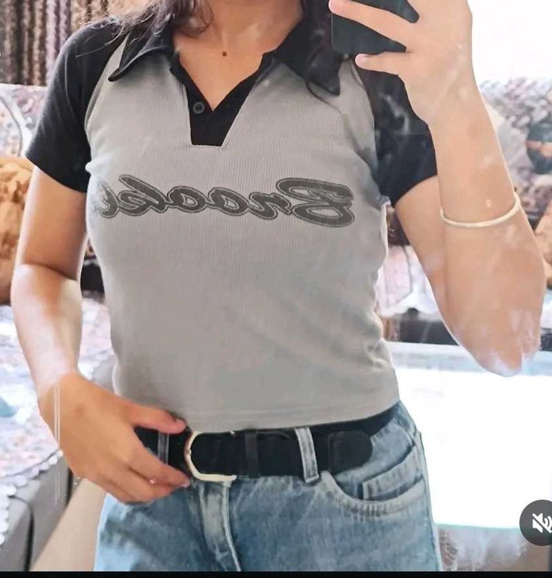Grey &amp; Black Brooklyn T-Shirt