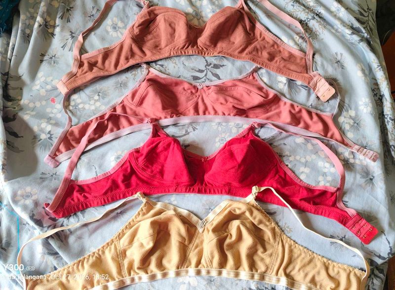 Comfortable Cotton Bras - Pack of 4