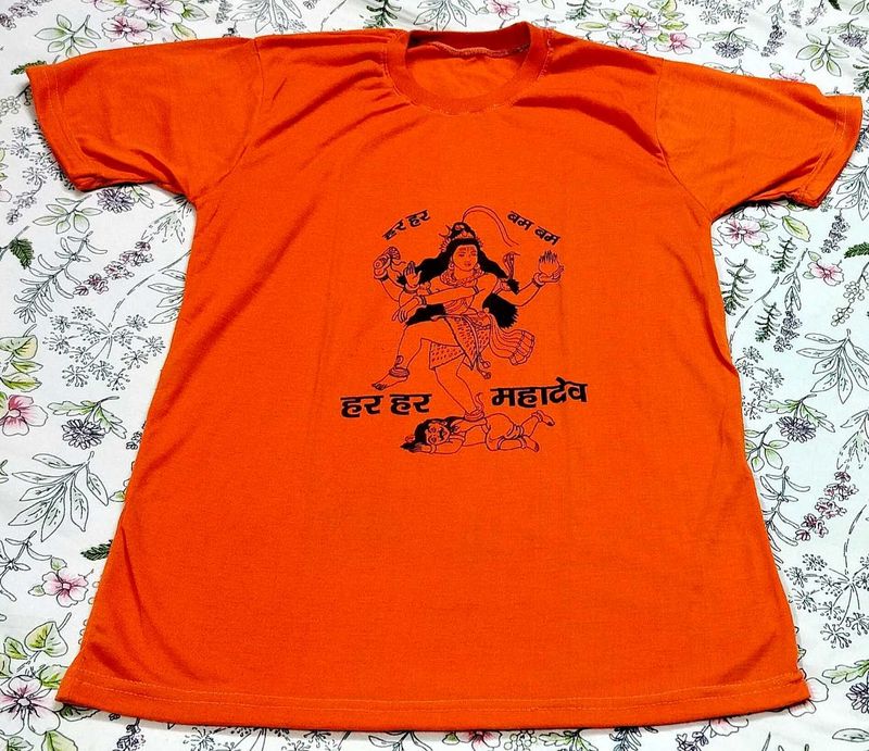 ORANGE GRAPHIC T-SHIRT