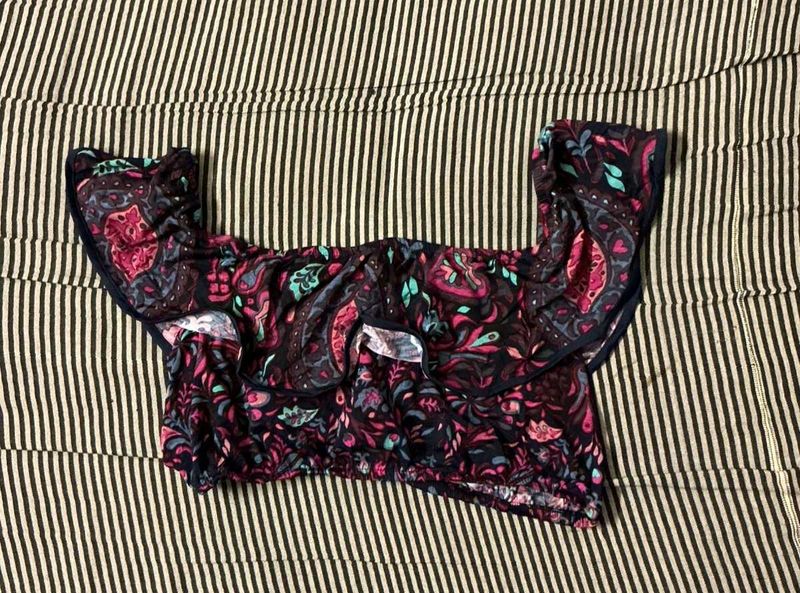 Floral Print Crop Top