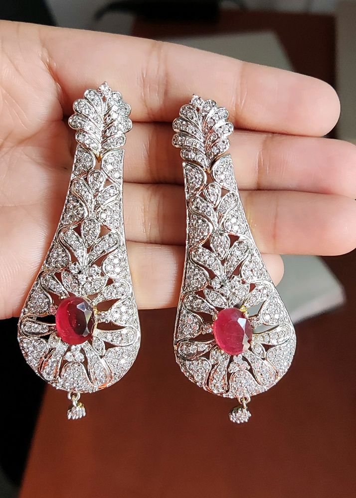 High-End New Zirconia &amp; Ruby Danglers