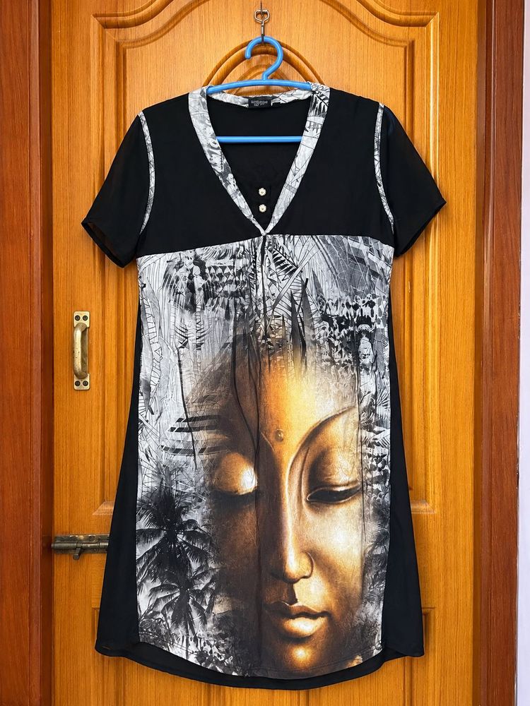 Buddha Print Tunic Top