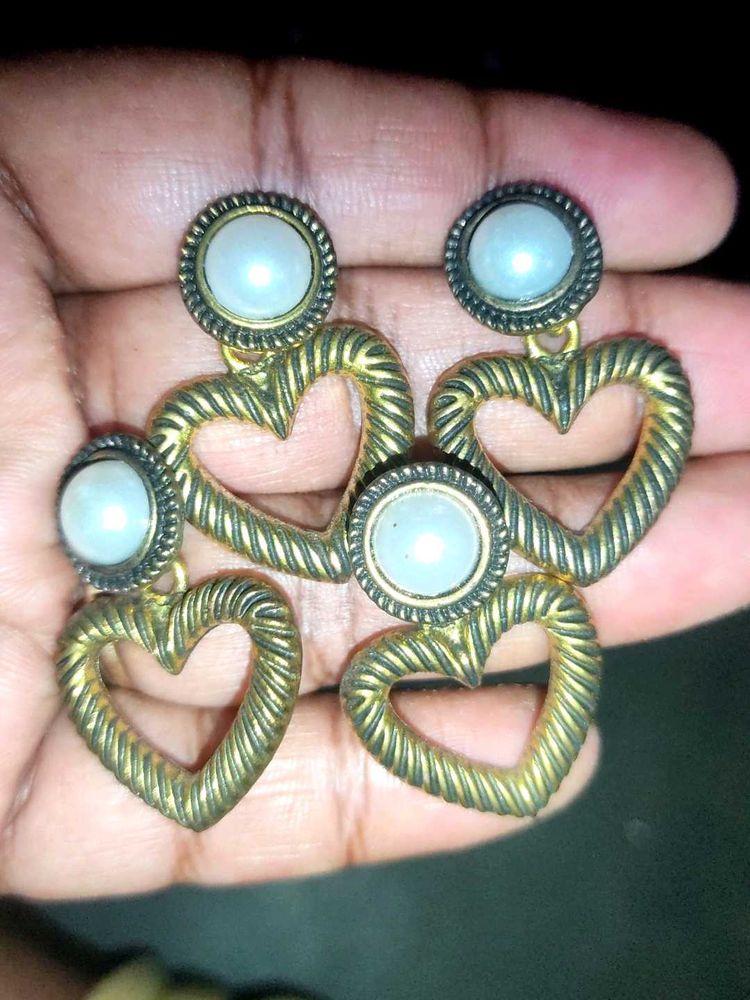 Vintage Heart Dangle Earrings combo pack 20