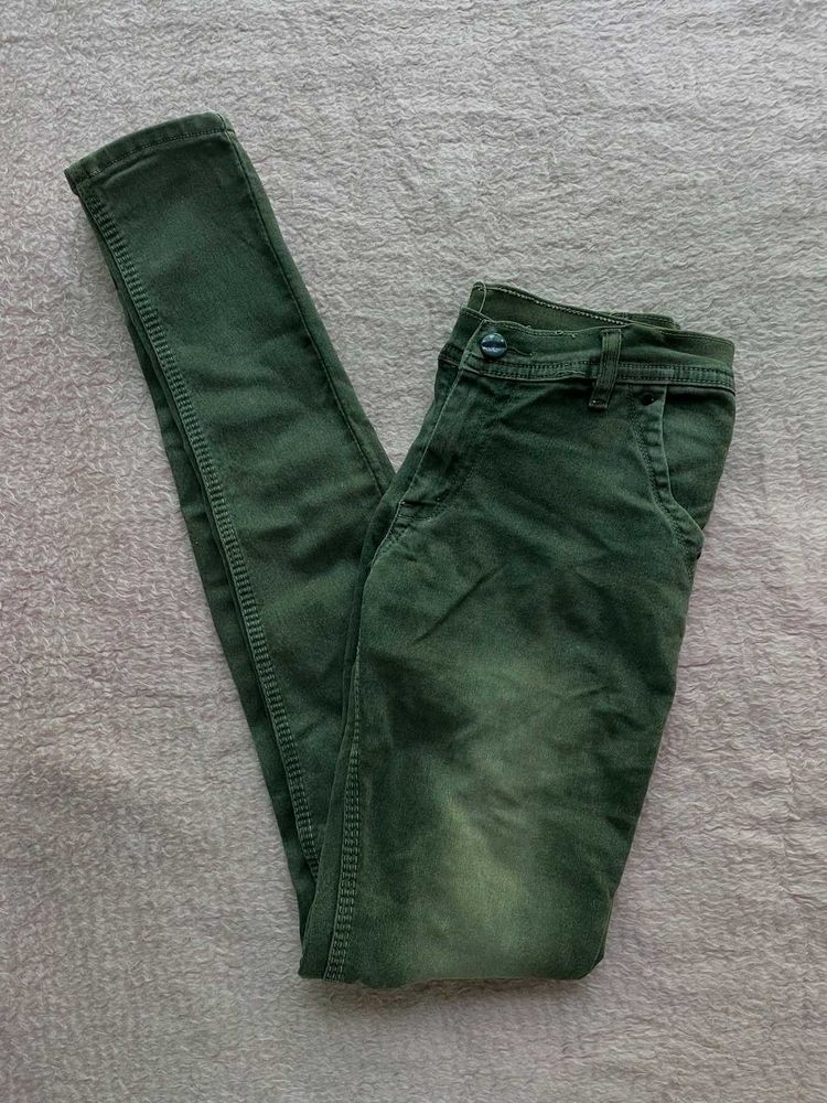 Green Skinny Fit Jeans