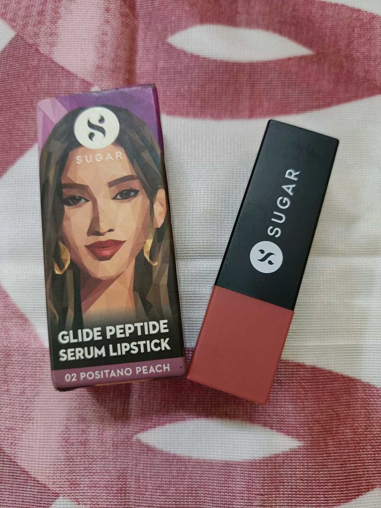 SUGAR Glide Peptide Serum Lipstick - Positano Peac