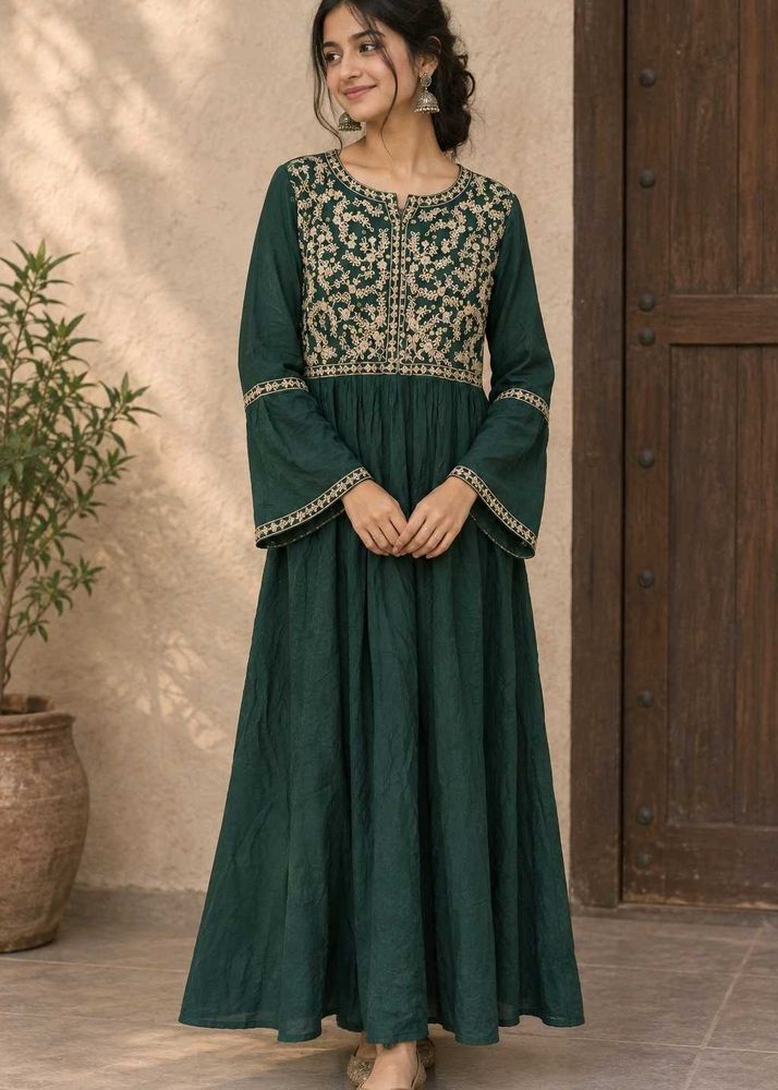 Elegant Embroidered Anarkali kurti