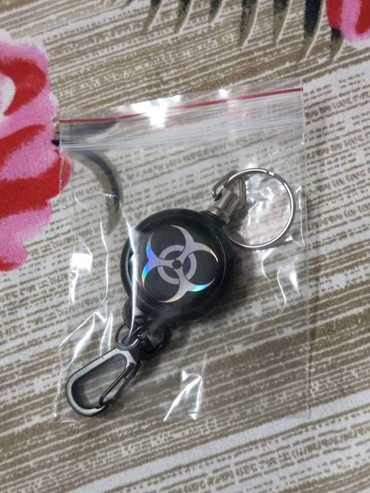 Biohazard Retractable Keychain