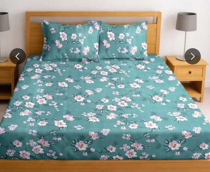 Beautiful Floral double bed sheet with 2 pillow co