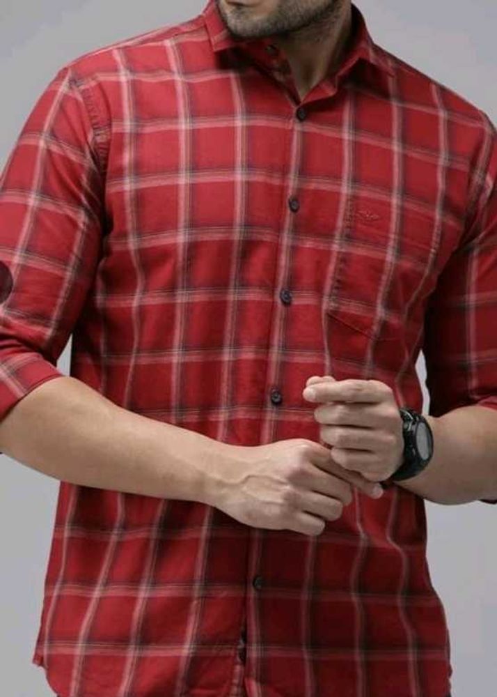 Red Plaid Long Sleeve Shirt