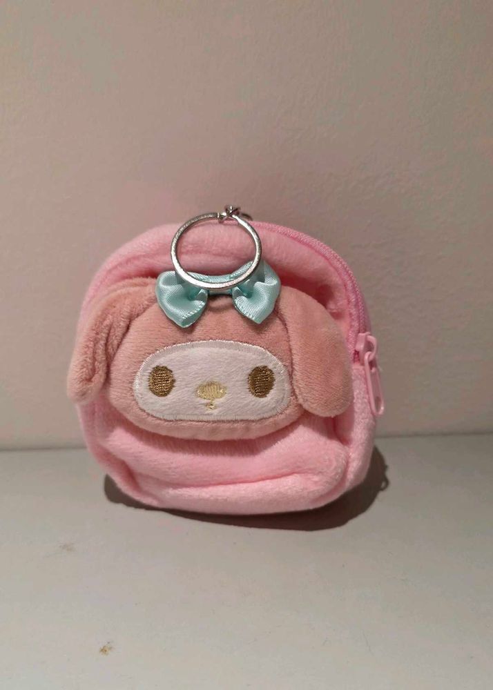Cute Pink melody Plush Coin Pouch