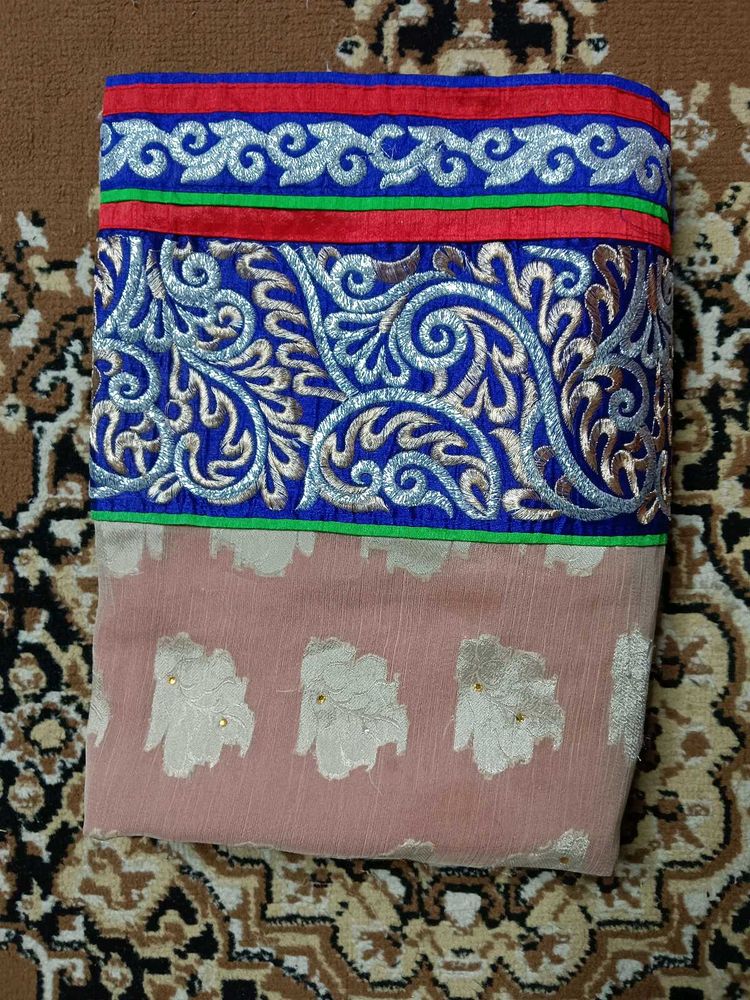 Embroidered Indian Saree