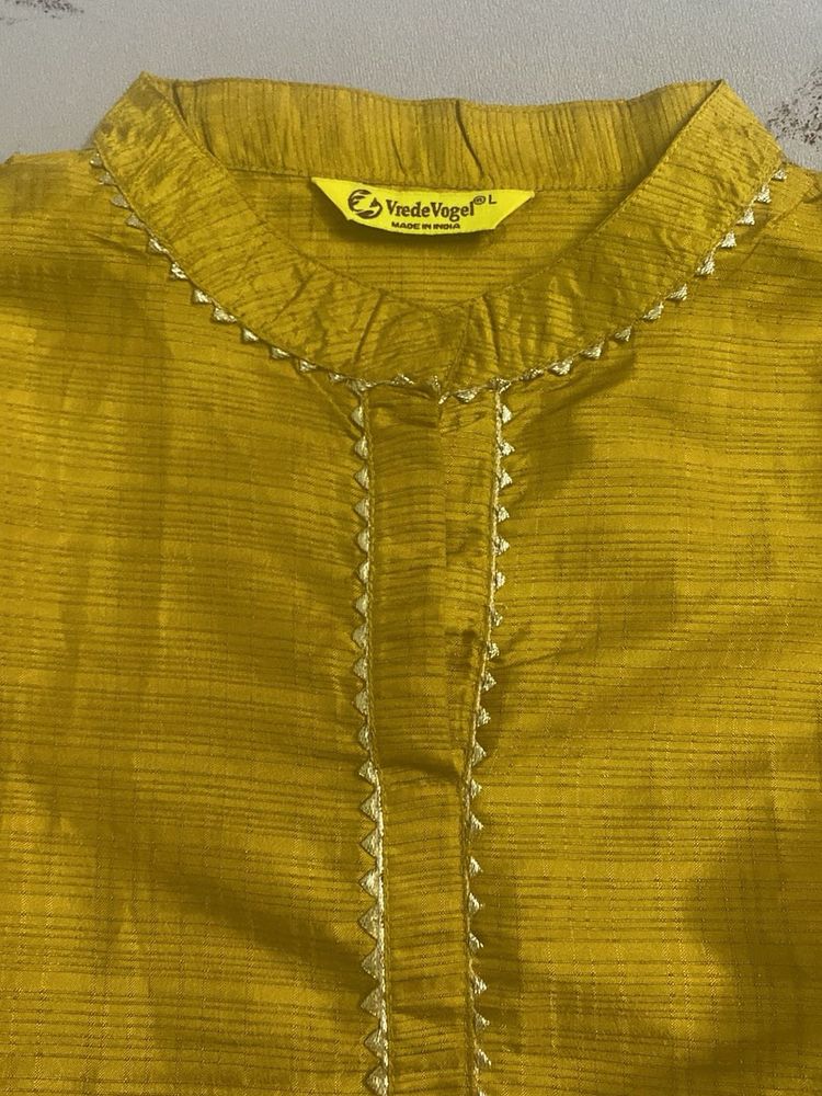 VredeVogel Yellow Kurta