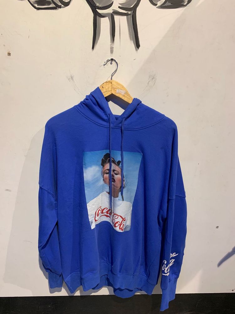 Blue Coca-Cola Graphic Hoodie