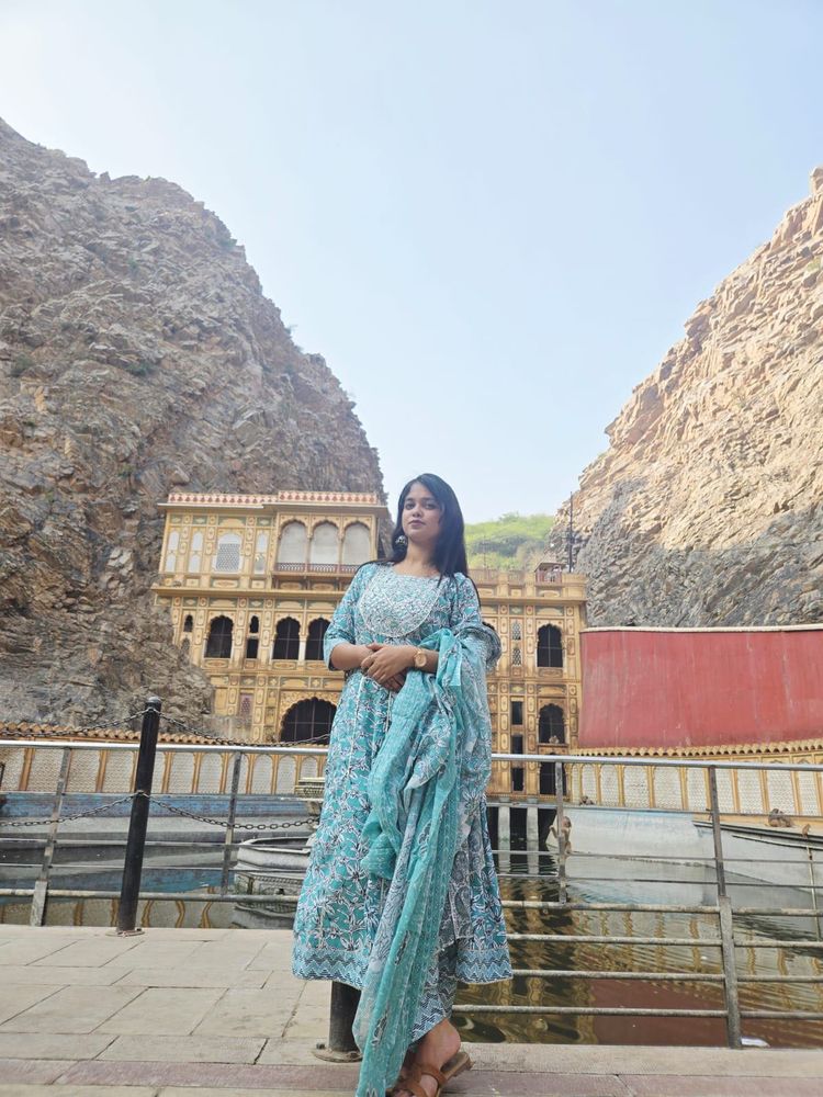 Beautiful Blue Floral Kurta Set