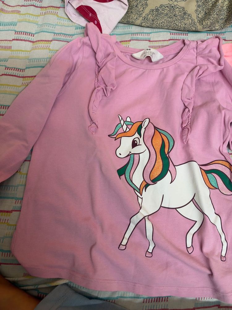 Pink Unicorn Long Sleeve T-Shirt