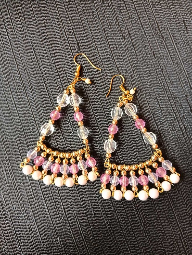 Boho beaded drop earrings