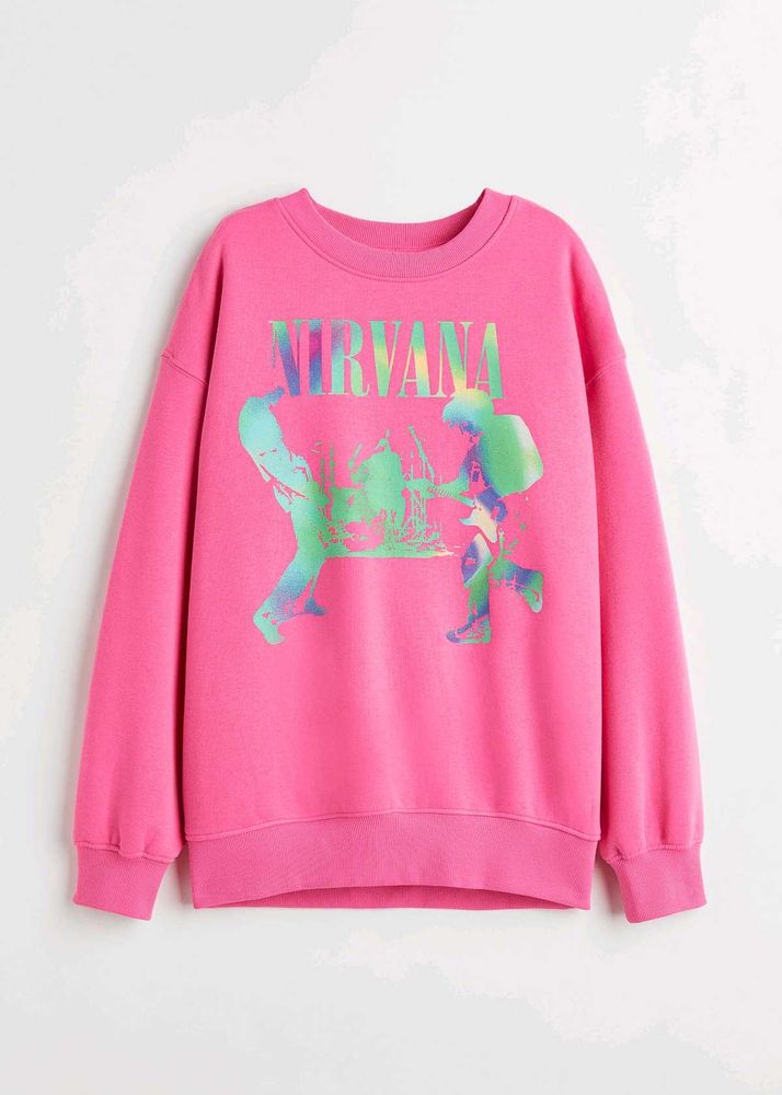 Nirvana Pink Graphic Sweatshirt