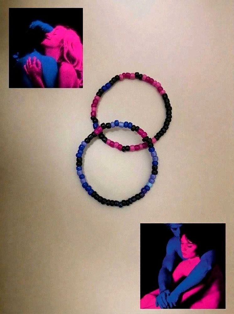 Matching TV Girl Beaded Couple Bracelets Duo