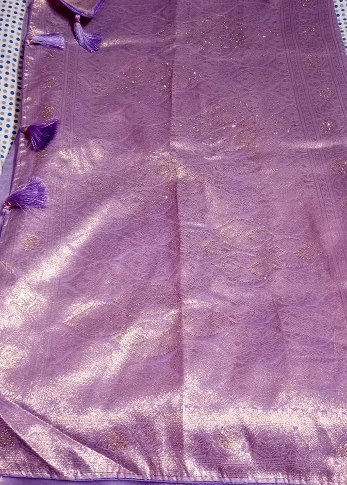 Lavish Lavender silk saree