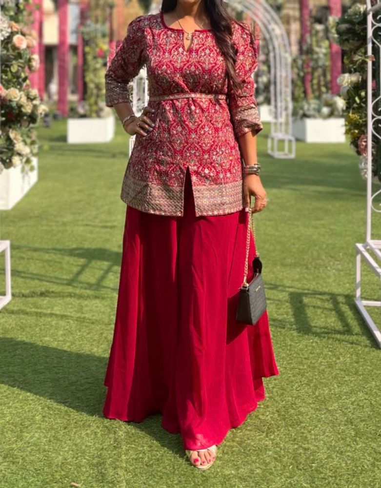 Elegant dark pink Ethnic Kurta Set