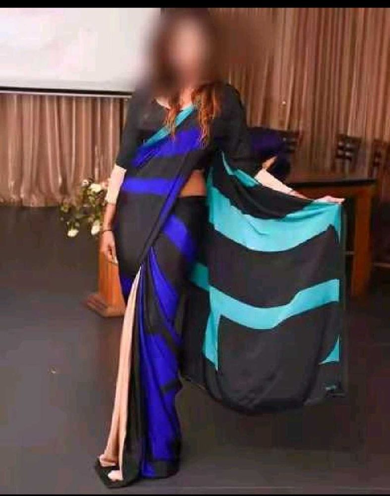 satin Stylish Striped Saree