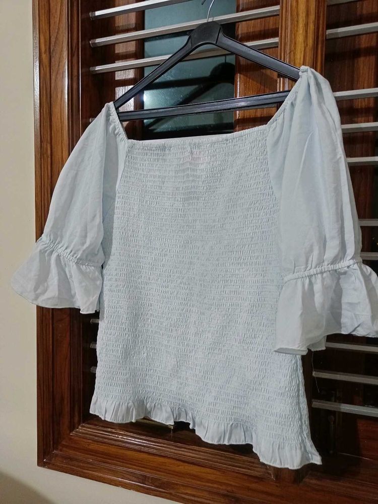 Chic Smocked Puff Sleeve Top