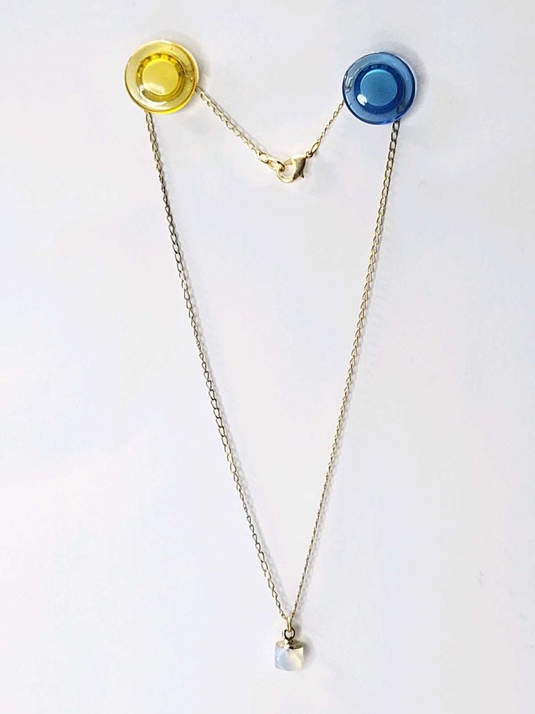 x2 Gem pendant Gold Necklaces