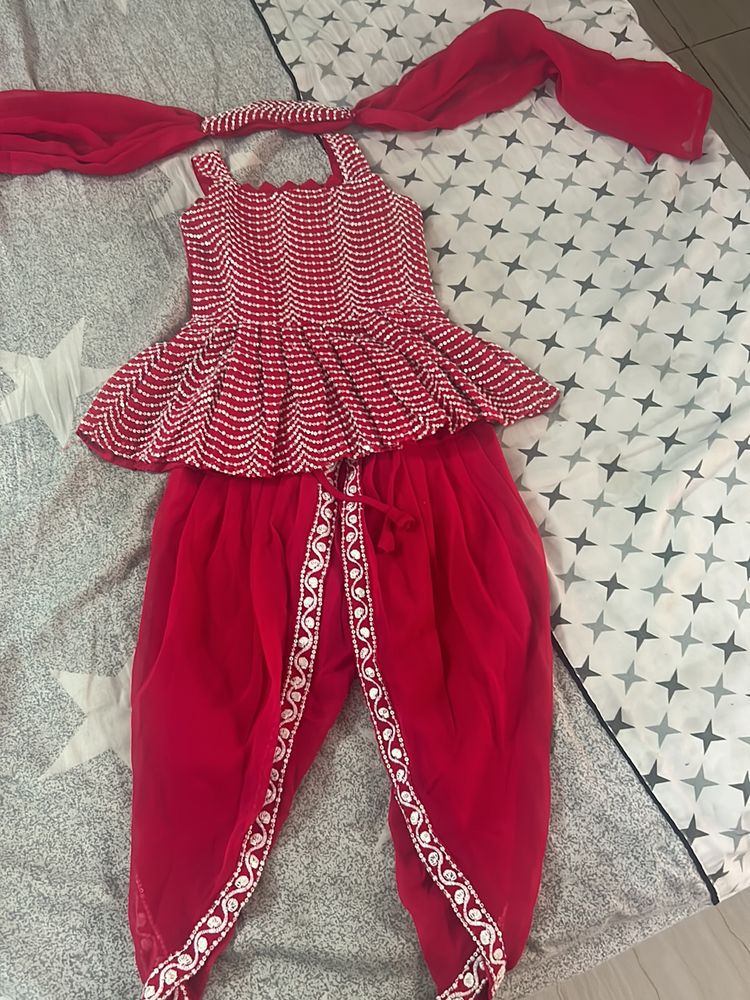 Elegant Dhoti Style Suit For Kid Girl