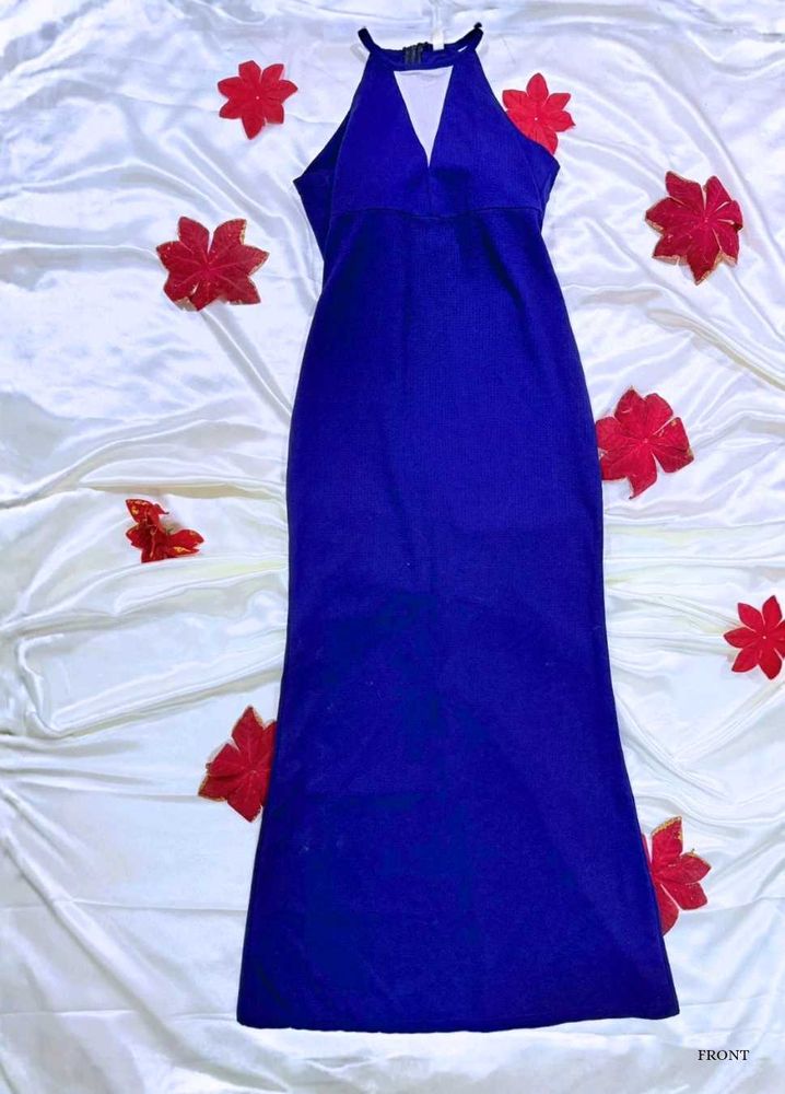 Ink Blue Bodycon Maxi Dress