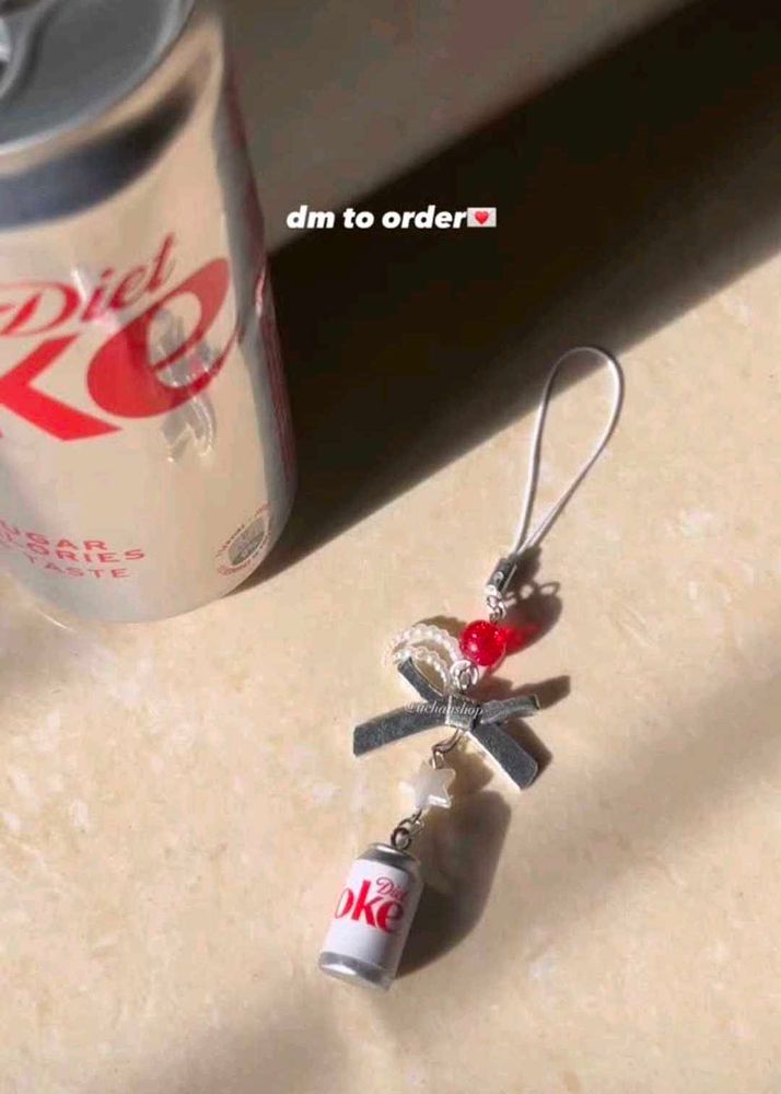 Diet Coke Can Charm Keychain/Bag Char