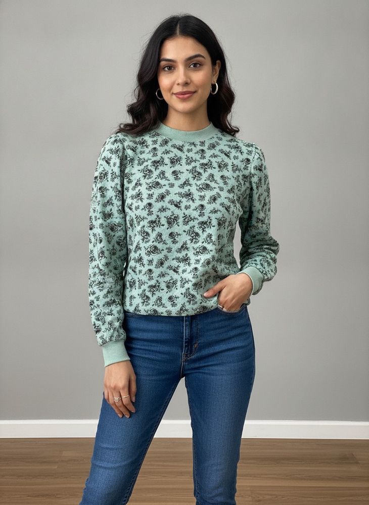 Floral Print Long Sleeve Top