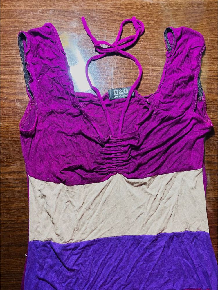 D&amp;G Colorblock Halter Dress