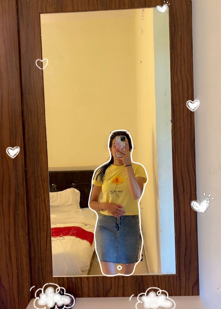 Cute Yellow Graphic T-Shirt