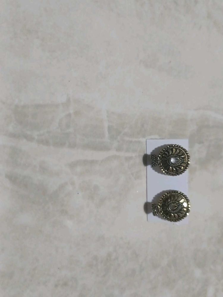 Ethnic Oxidized Jhumka Earrings