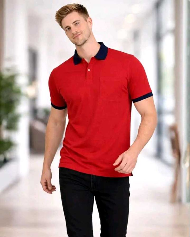 Men's Red Polo T-Shirt  (RH)