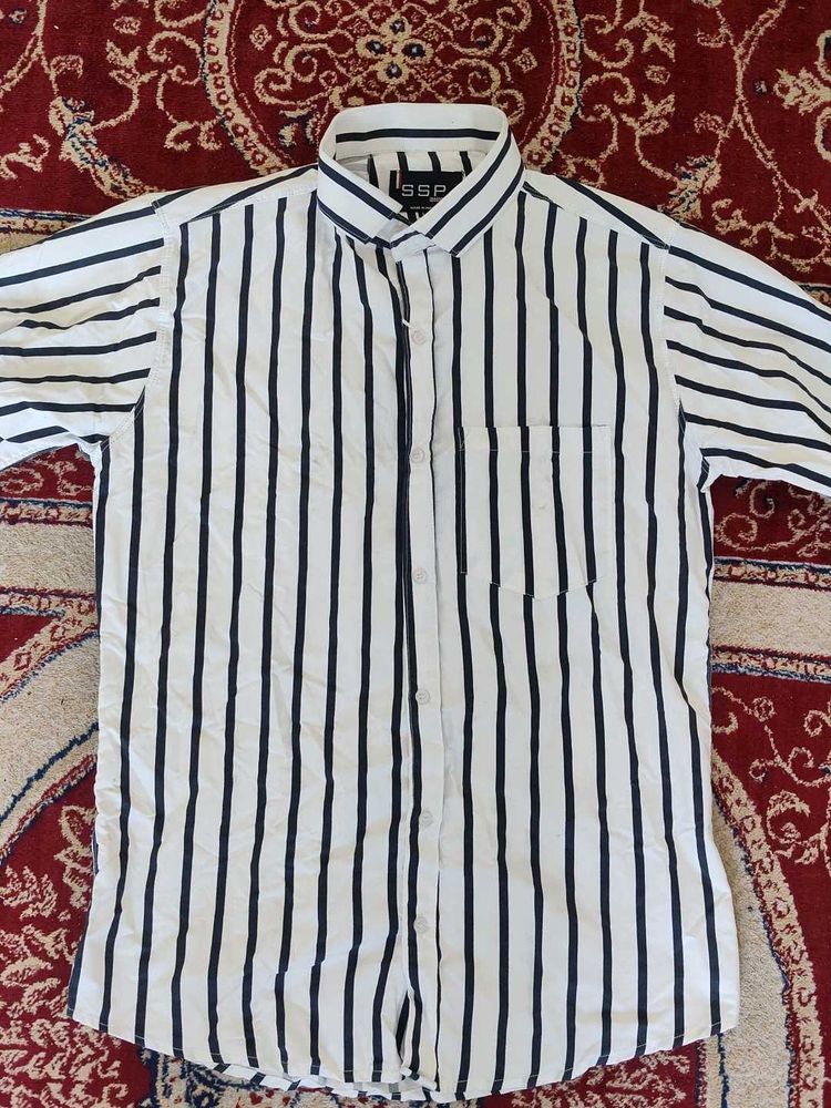 Classic Striped Men's Button-Down Shirt
