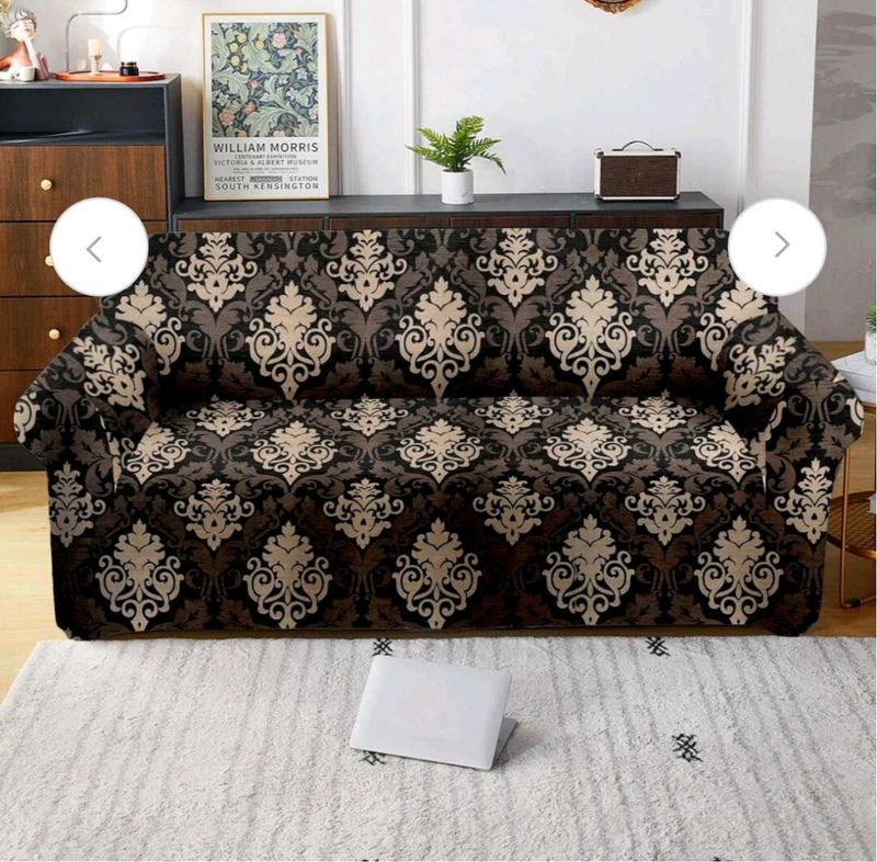 Elegant Damask Sofa Cover