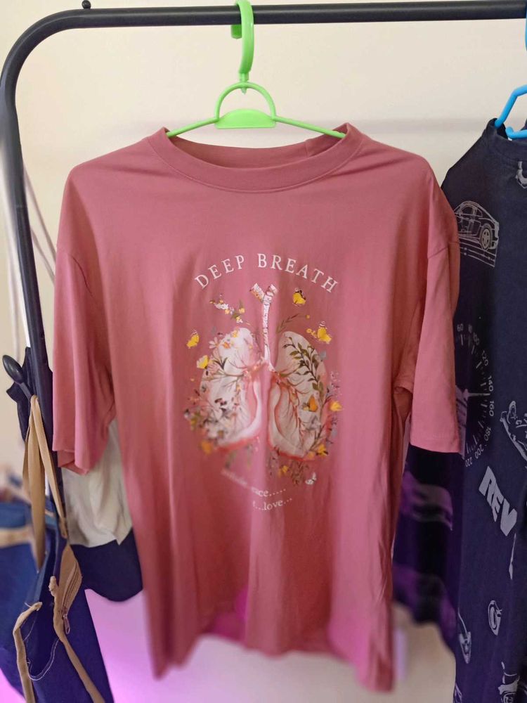 Unique 'Deep Breath' Lung Graphic T-Shirt