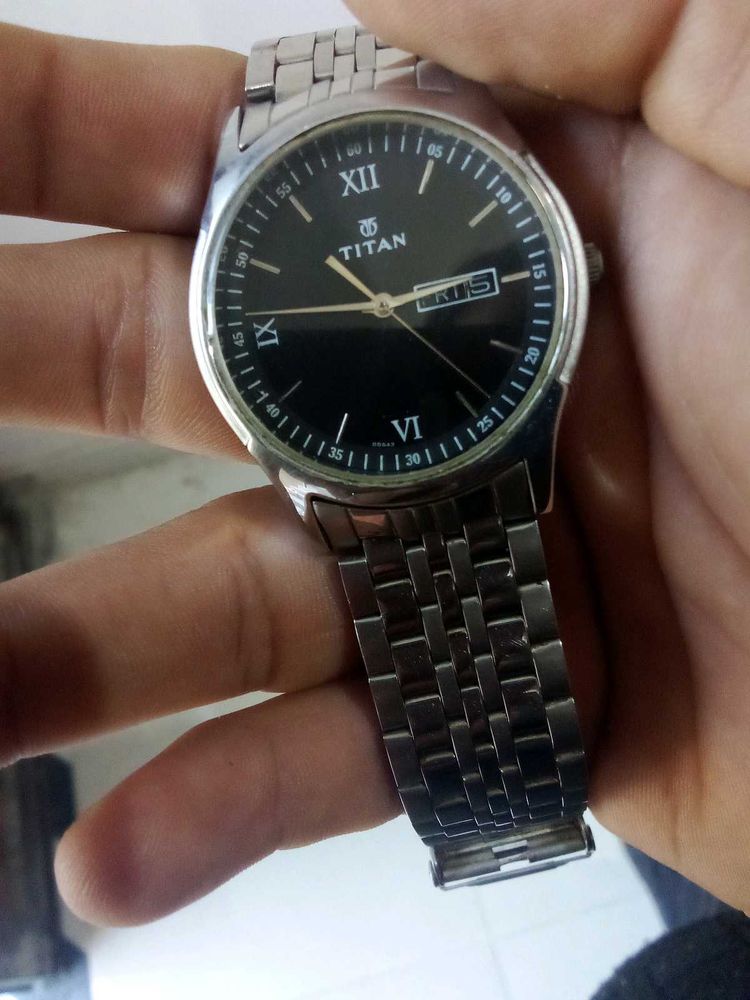 Titan Silver-Tone Watch