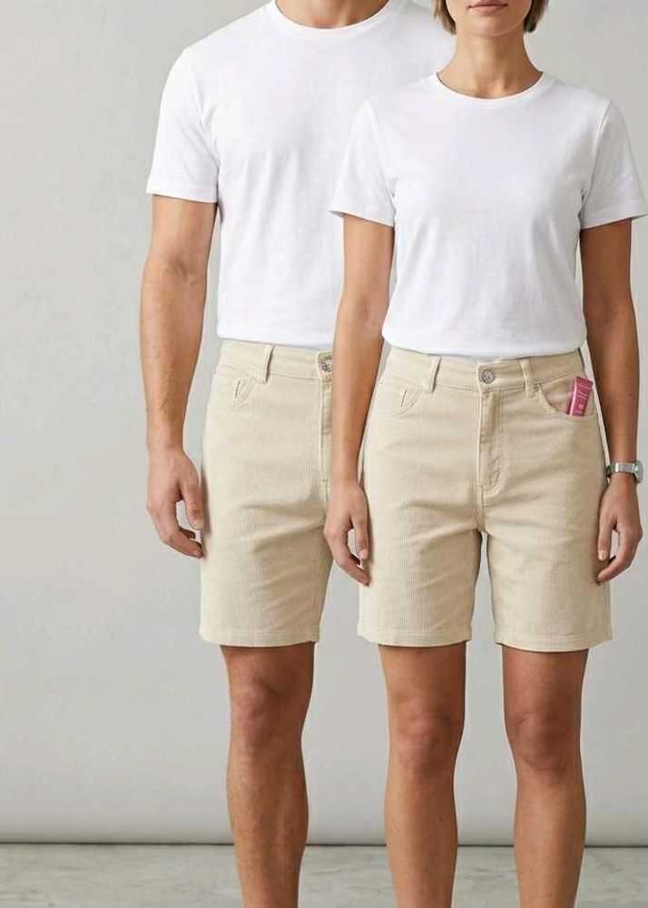 unisex cream Chino Shorts