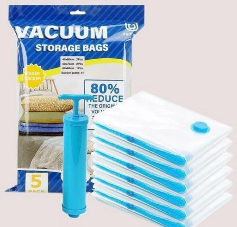 Set of 5 vacuum Storage Bags with Pump