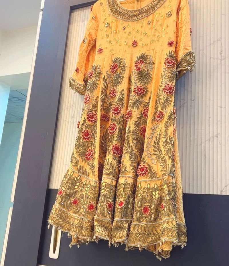 Pakistani Beautiful peach engagement dress
