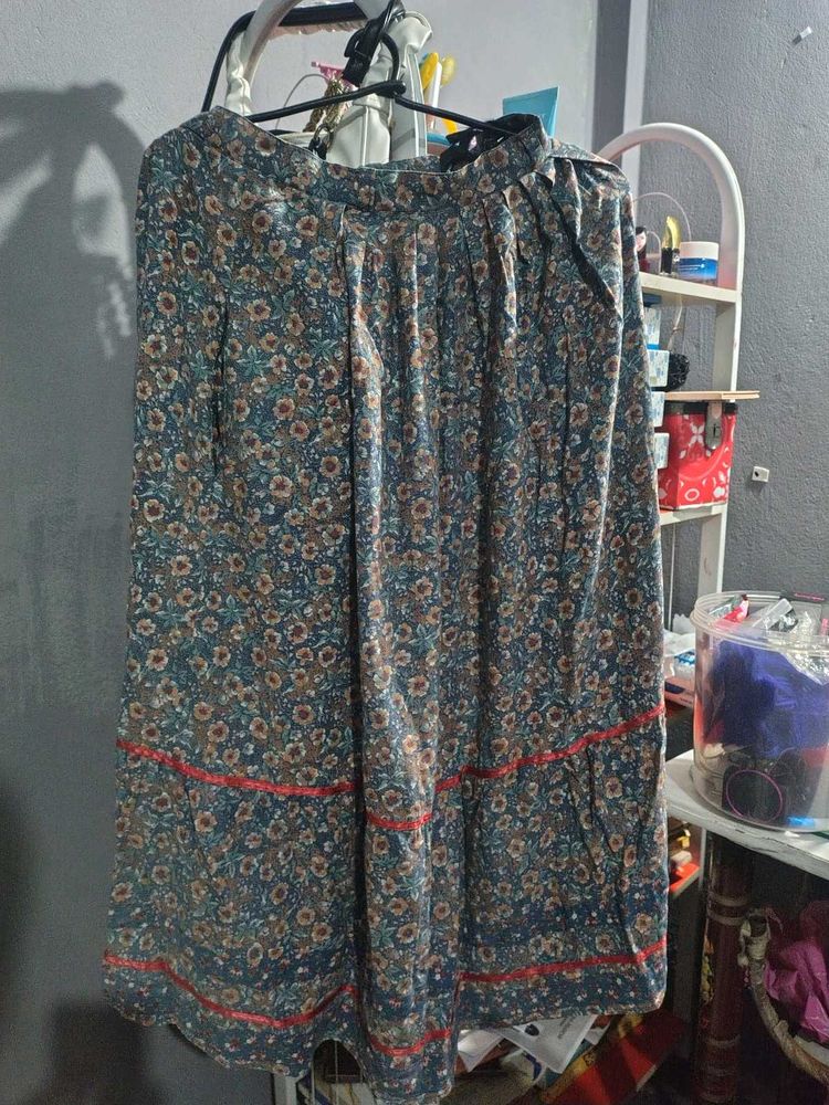 Floral Print Maxi Skirt