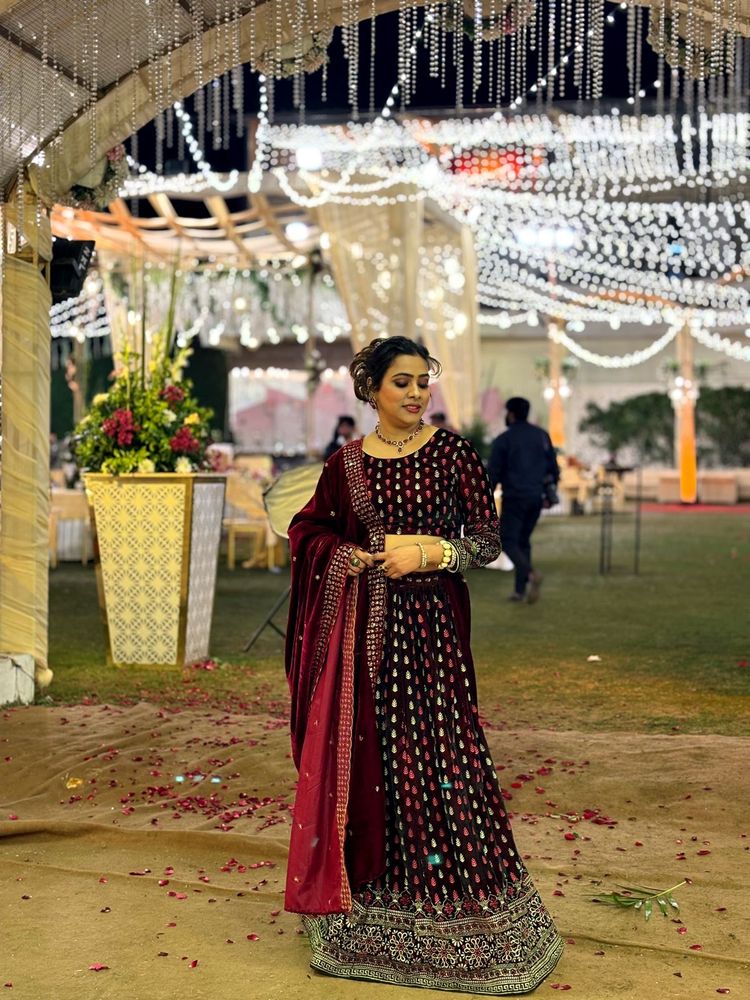 Stunning Maroon Lehenga Choli Set